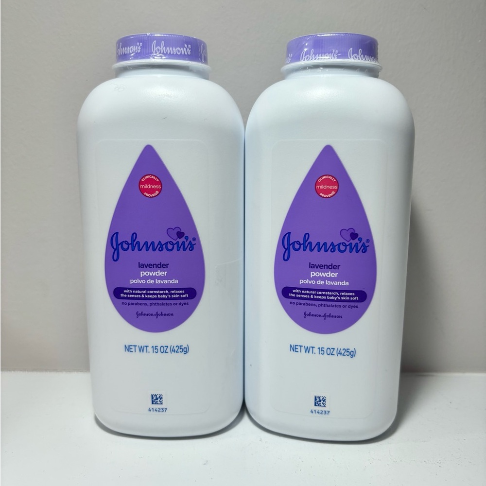 Johnsons's Lavender Cornstarch Powder 2 Pack Set 15 Oz